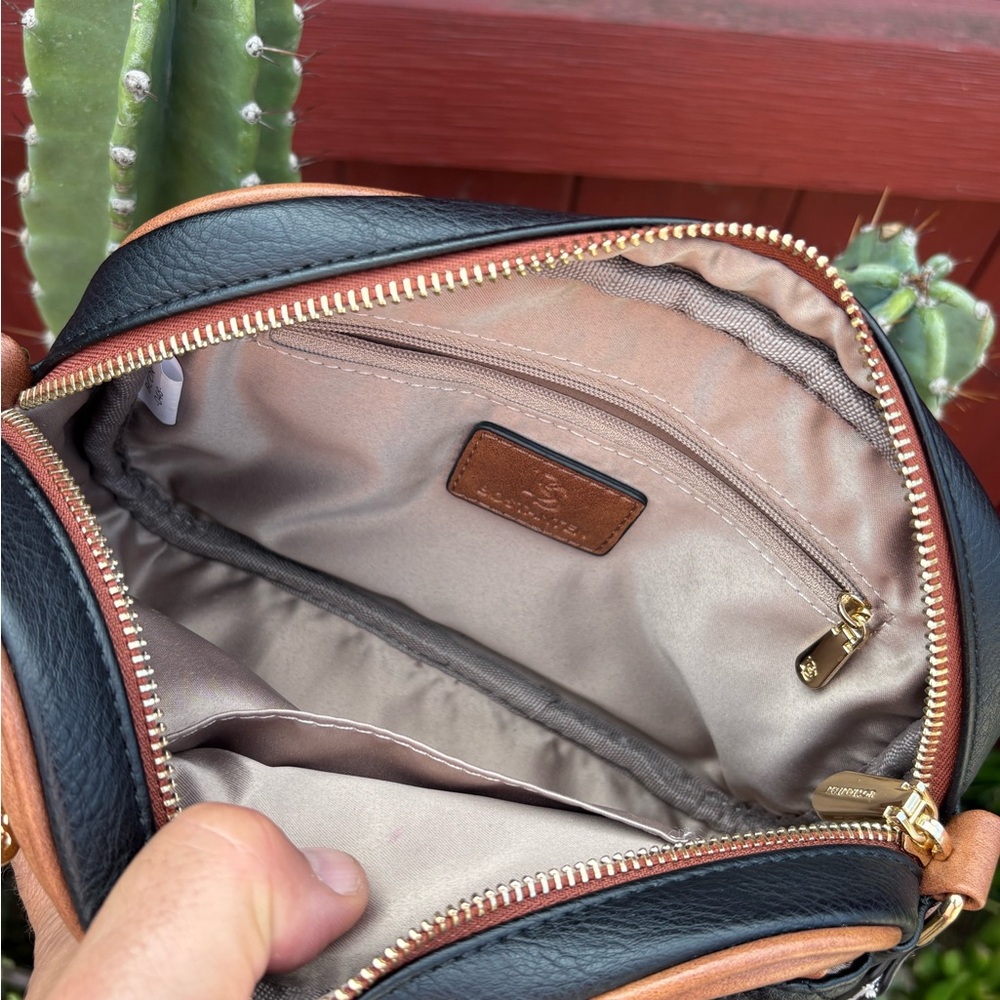 BOSTANTEN Quilted Black and Brown Crossbody Bag - Picture 5 of 16